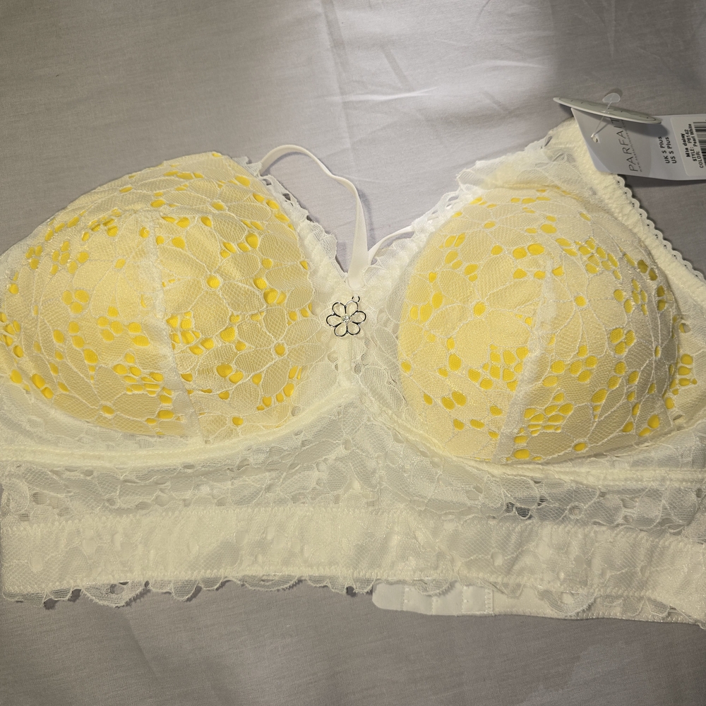 NWT - PARFAIT - Pearl White - Mia Daisy Wire-Free Longline Bralette - Picture 5 of 9